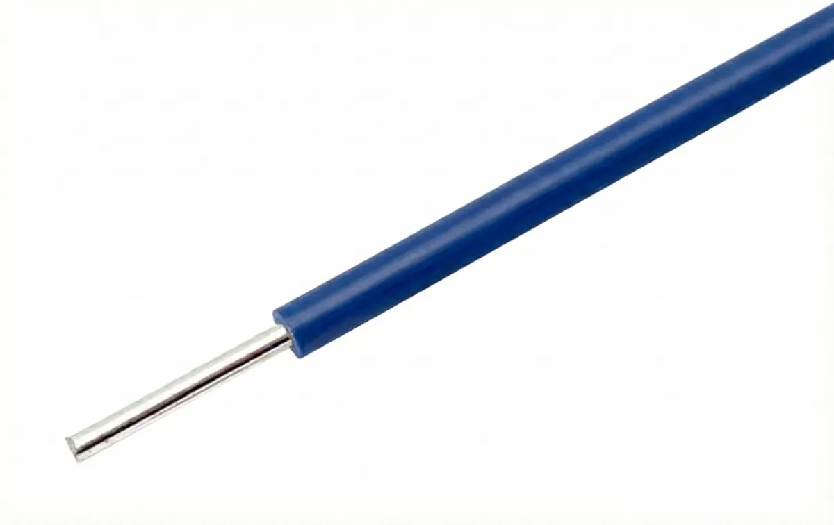 Blauer Draht mit massiver Ader 22AWG für Breadboards pro Meter