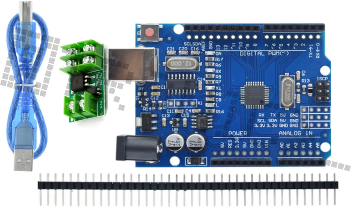 Starter-Kit für Arduino Uno R3 mit Mosfet-Modul & 40-teiligem Dupont-Kabelset (male-male)