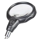 Lupe mit LED-Beleuchtung, praktische Klemmen und Lötkolbenhalter – 3