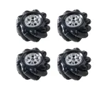 Mecanum-Rad / omnidirektionales Rad - 60MM-K Schwarz Set mit 4 – 1