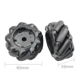 Mecanum-Rad / omnidirektionales Rad - 60MM-K Schwarz Set mit 4 – 2