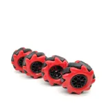 Mecanum-Rad / omnidirektionales Rad - 60MM-K Rot - Set mit 4 – 1