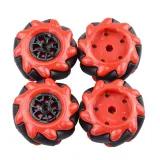 Mecanum-Rad / omnidirektionales Rad - 60MM-K Rot - Set mit 4 – 2