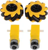 Mecanum-Rad / omnidirektionales Rad - 60MM-K Gelb - Set mit 4 – 2