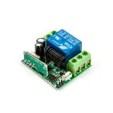 Drahtloses Relaismodul inkl. Fernbedienung (2 Tasten) - 12V, 1 Kanal, 433Mhz RF – 6