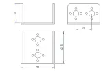 Breite Halterung für Robotik- U-förmige Servo-Halterung PTZ - DIY Robot-Montagesystem – 4