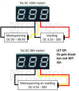 Voltmeter 0-100V - Rot, 0.56 inch, 3 Drähte – 2