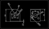 Aluminium 25mm Reduktionsmotor-Halterung mit 6 Schrauben – 2