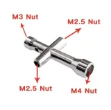 Mini Vierkant-Steckschlüssel M2.5, M3, M4 – 1