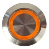 Druckknopf | Ein-Aus Self-Lock | 5V LED Orange | Edelstahl | 12mm – 3