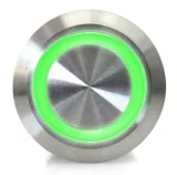 Druckknopf | Moment - Puls | 5V LED Grün | Edelstahl | 12mm – 3