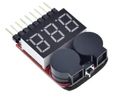 LIPO Tester mit Alarm-Buzzer 1S bis 8S – 2