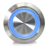Druckknopf | Ein-Aus Self Lock | 5V LED Blau | Edelstahl | 12mm – 3