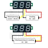 Voltmeter 0V-100V Grün – 3