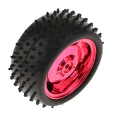 Smart Car Model Robot Gummireifen/ Rad 85x38mm für Arduino, passend für 4WD/2WD - Metallic Rot – 1