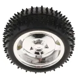 Smart Car Model Robot Gummireifen/ Rad 85x38mm für Arduino, passend für 4WD/2WD - silber – 4
