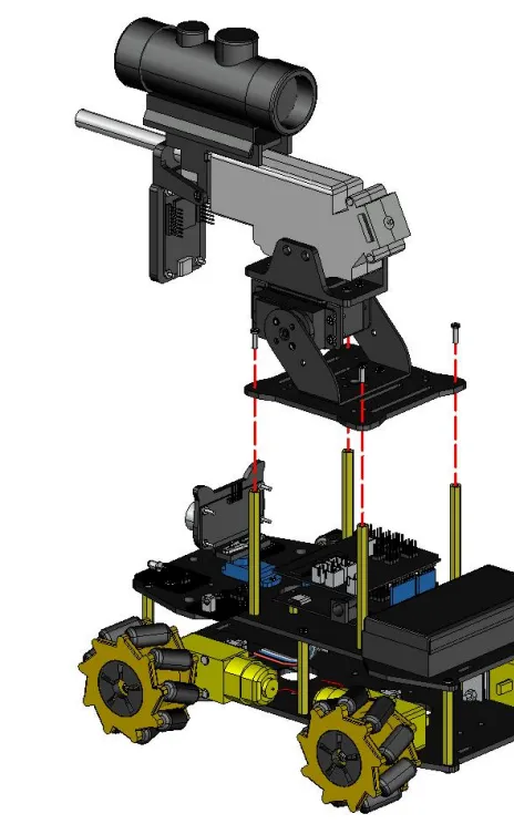 ACEBOTT Erweiterung Wasserballkanone für ESP32 Roboterwagen
