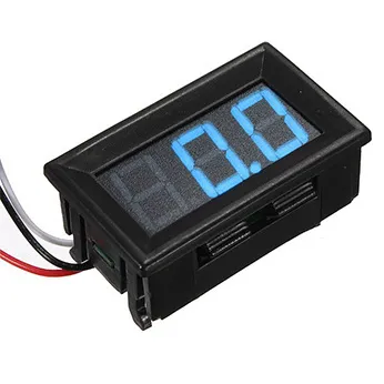 Voltmeter 0-100V - Blau, 0.56 inch, 3 Drähte
