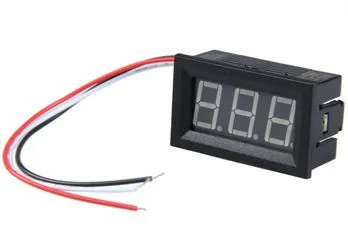 Voltmeter 0-100V - Grün, 0.56 inch, 3 Drähte
