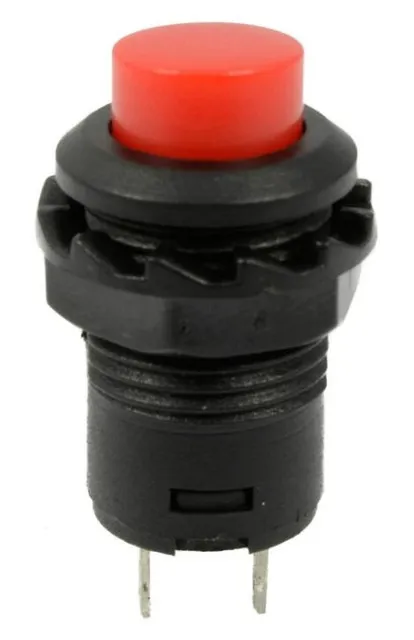 Druckknopf | Ein-Aus Self-Lock | 14x20 rundes Loch 12mm | Rot