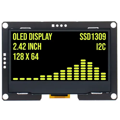 2.4 inch OLED-Display 128x64 Gelb I2C SSD1309 3.3V