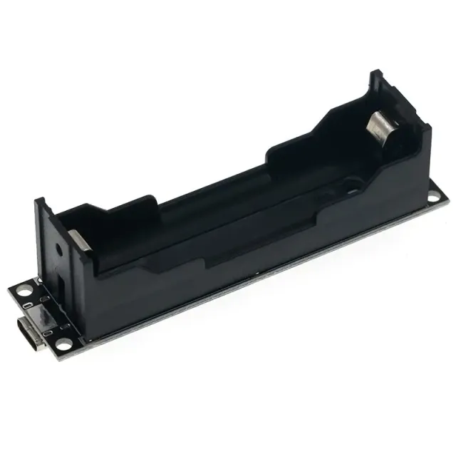 18650-Batteriehalter mit Ladegerät und 9V Step-up-Modul (USB-C)