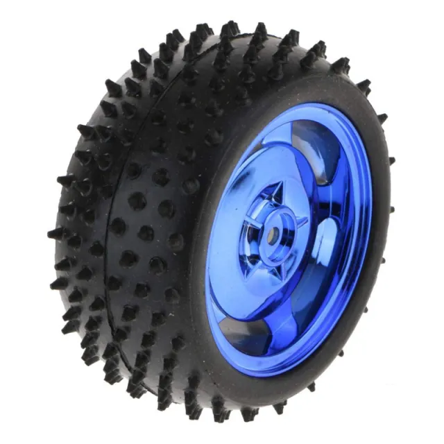 Smart Car Modell Roboter Gummireifen/Rad 85x38mm für Arduino, passend für 4WD/2WD - Metallic Blau