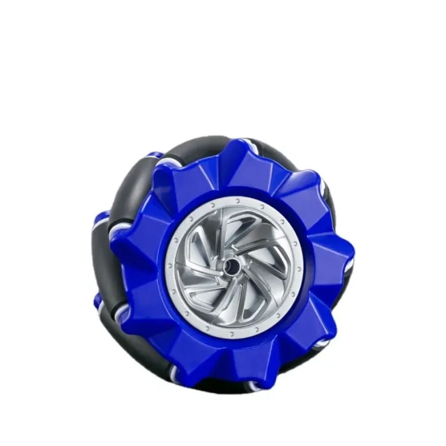 Mecanum Rad /Omnidirektionales Rad - 80MM-A Blau  - Set aus 2 Rädern (1xL+1xR)