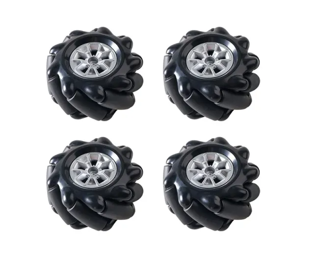 Mecanum-Rad / omnidirektionales Rad - 60MM-K Schwarz Set mit 4