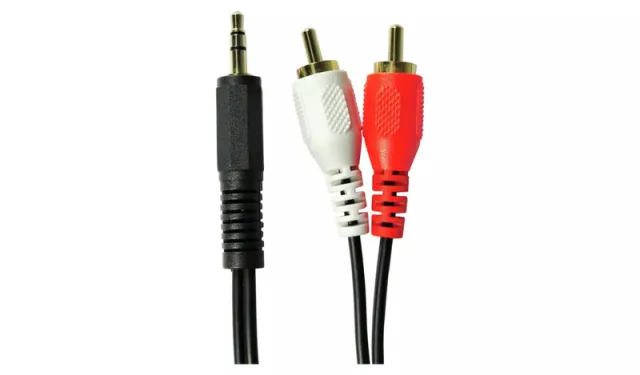 Mini Jack 3,5mm auf 2x Cinch RCA 5 Meter