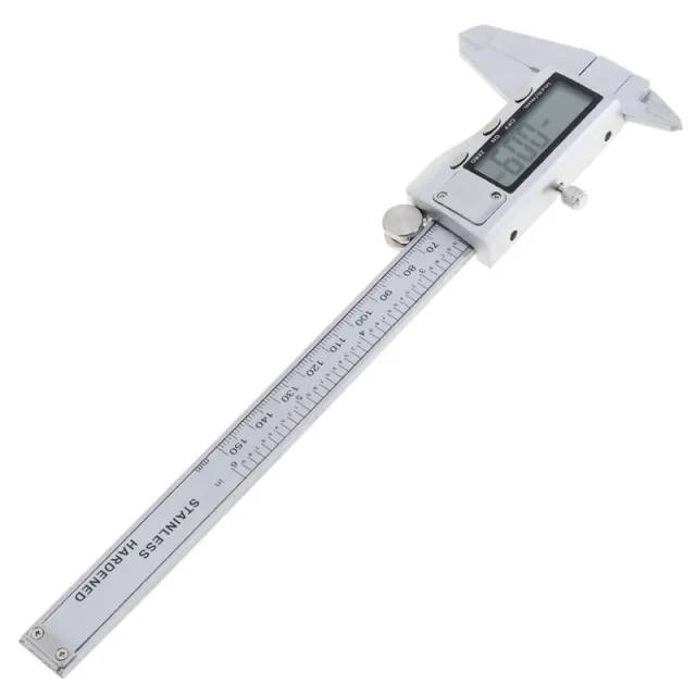 Digitale Schieblehre aus Edelstahl mit Display 0-150 mm inkl. Batterie und Aufbewahrungsbox