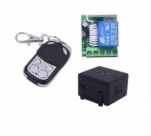 Drahtlose Programmierbare Relaismodul inkl. Fernbedienung (4 Tasten) - 12V 433Mhz RF