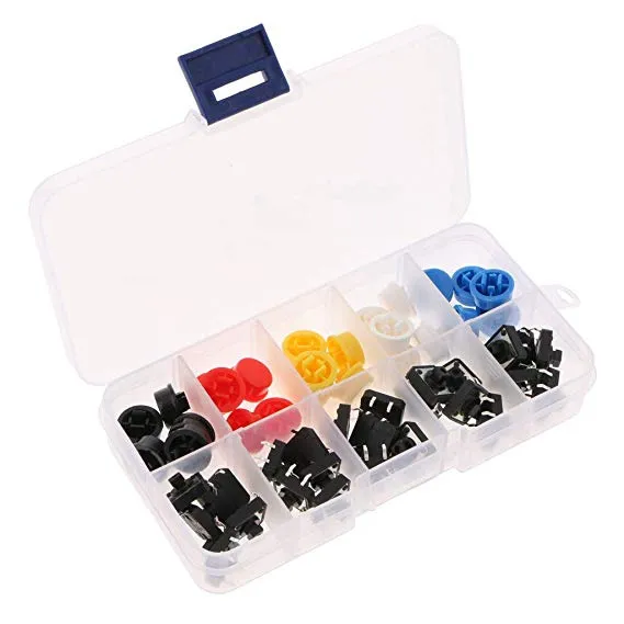Sortiment Druckknöpfe, Moment - 25 Stück, 5 Farben, 12X12x7.3mm