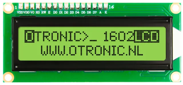 1602 LCD  grün/gelb Backlight mit  I2C vorverlötet