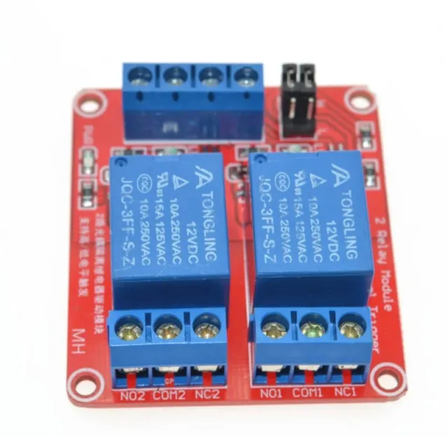 Relaismodul 5 V, 2-Kanal, mit Schraubklemmen und Optokoppler