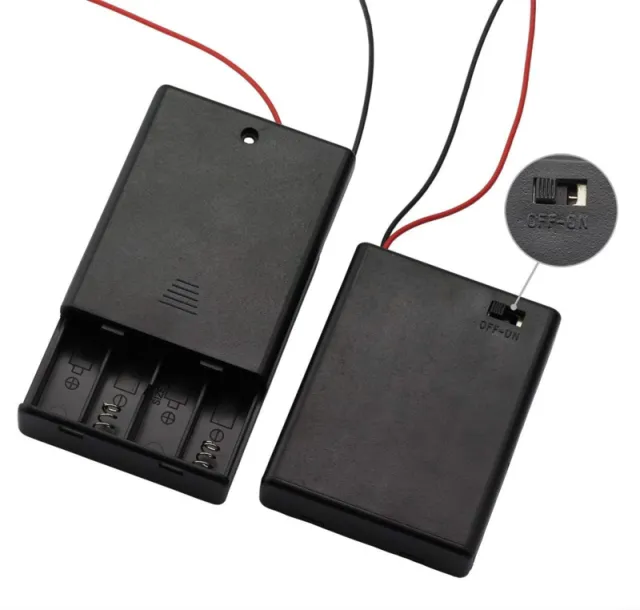 4x AAA Batteriehalter mit Ein-/Ausschalter (6V)