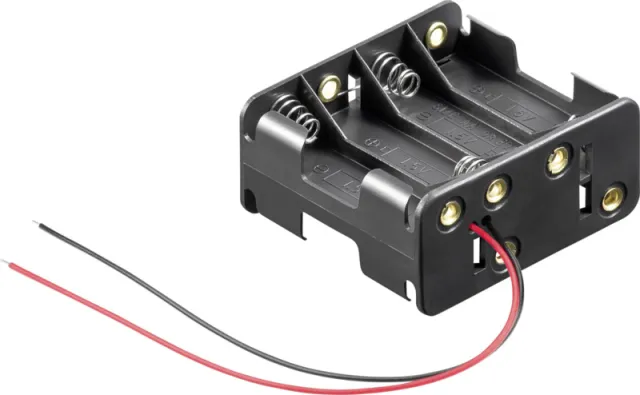 8x AA Batteriehalter (Back-To-Back 12V)