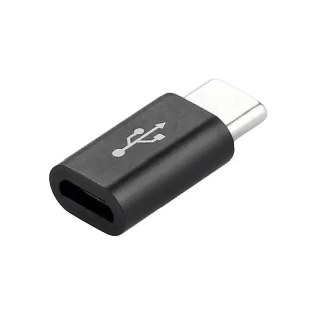 USB-C Male zu Micro-USB Female Adapter  - schwarz