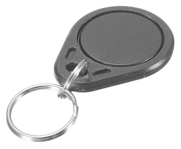 Schwarz | RFID-Tag Schlüsselanhänger Tropfen | 13,56Mhz | 1K S50 | Mifare Classic