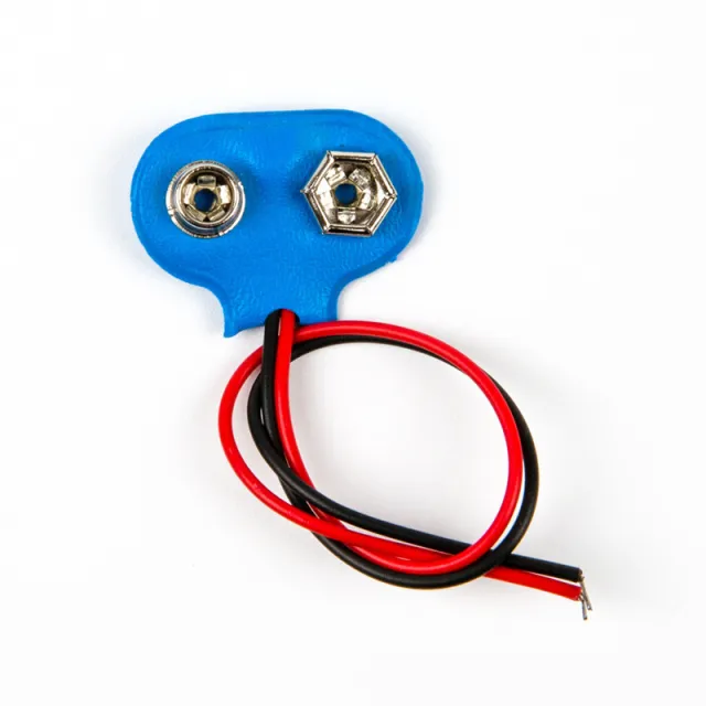 9V-Batterieclip-Anschluss blau