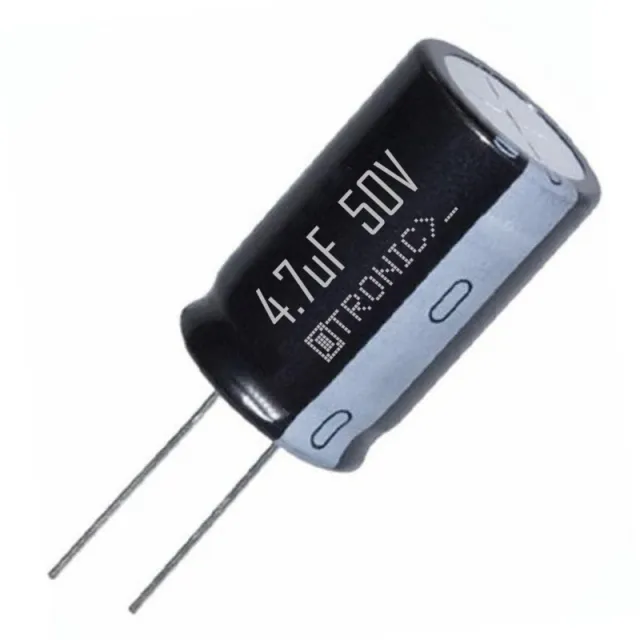 10x Kondensator 4.7uF 50v Elektrolytisch (ELCO) schwarz