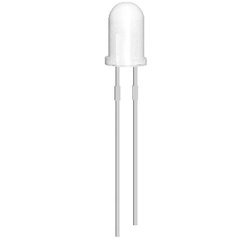 10x LED-Diode 5mm Mattweiß 3V