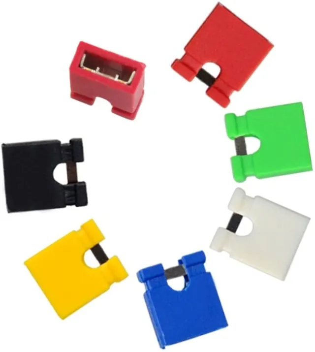 Jumper Cap 2 Pins 2,54mm (Rot) für u. a. Arduino, Esp32 und Raspberry Pi