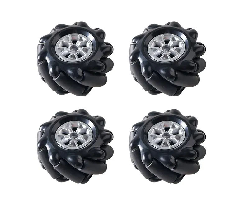 Mecanum-Rad / omnidirektionales Rad - 60MM-K Schwarz Set mit 4