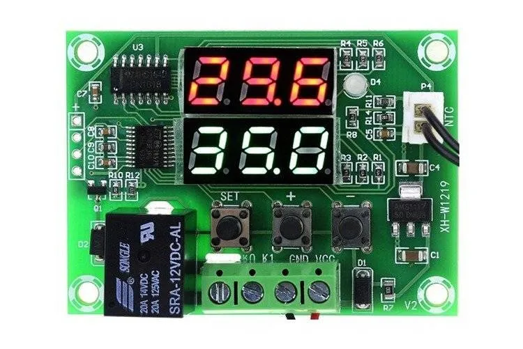 Digitale Thermostat-Relais mit 2 Displays (Rot & Blau) XH-W1219