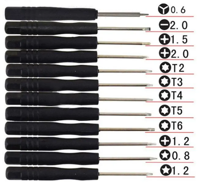 12 Mini-Schraubendreher