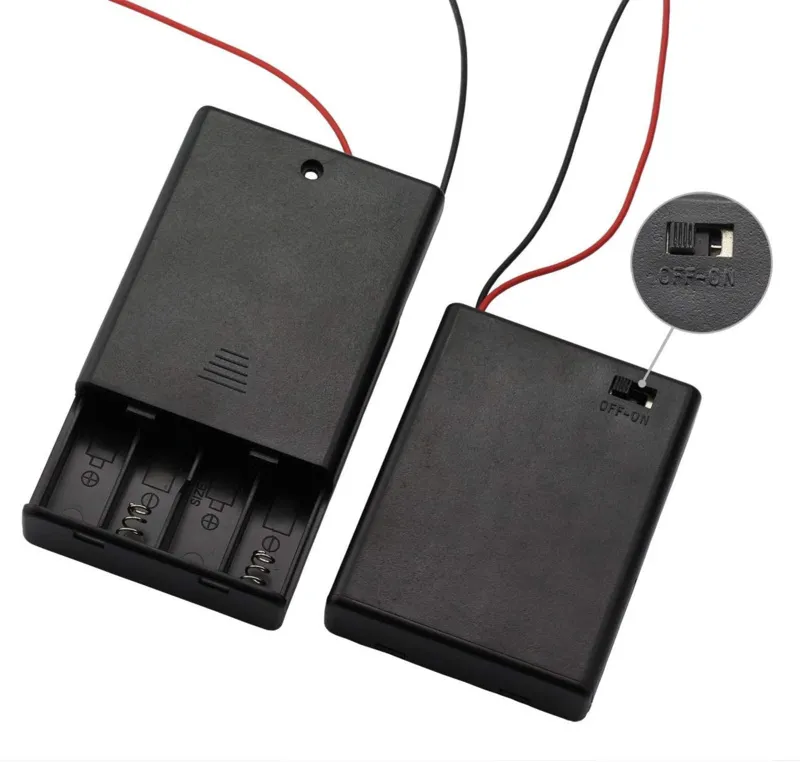 4x AAA Batteriehalter mit Ein-/Ausschalter (6V)