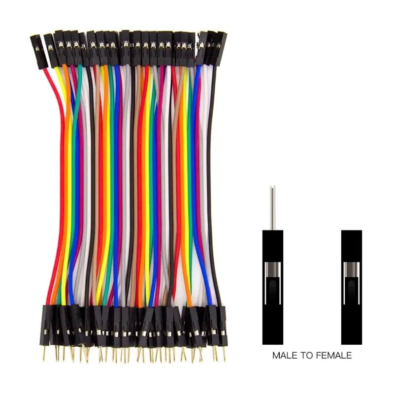 Dupont Jumper-Kabel 40 Stück (Male-Female) 10cm Drahtbrücken für Breadboard