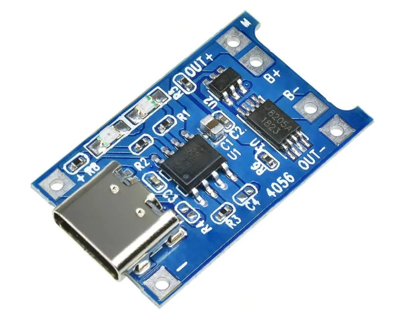 Lithium Batterieladegerät mit USB-C 5V 1A  TP4056