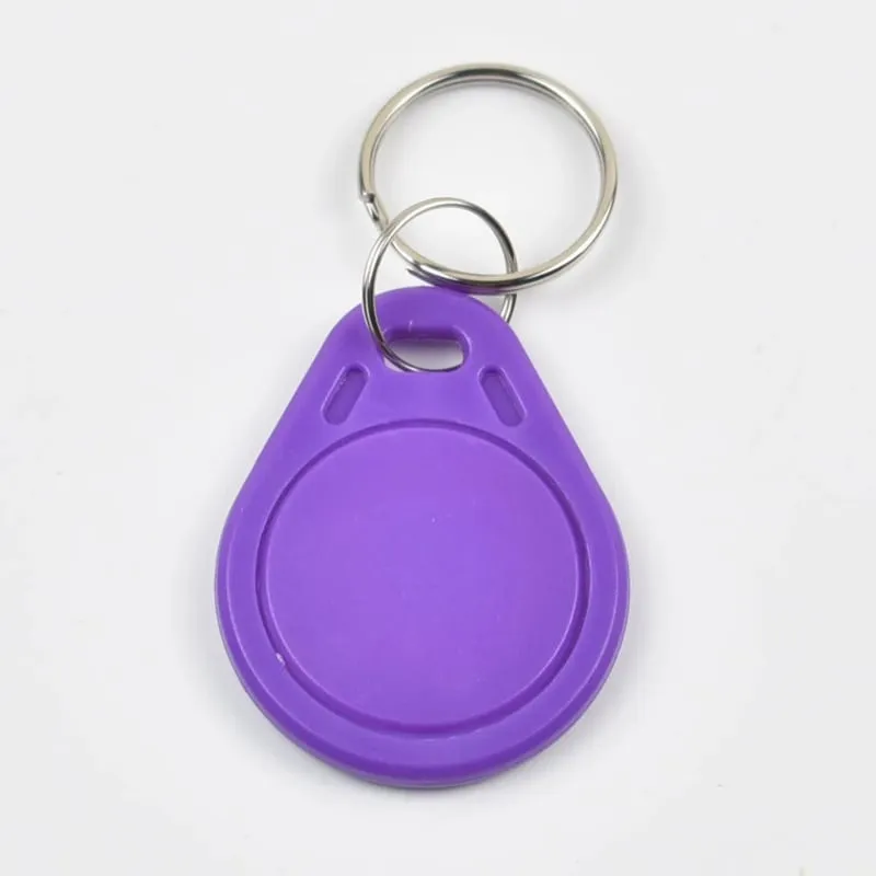 Lila | RFID-Tag Schlüsselanhänger Tropfen | 13,56Mhz | 1K S50 | Mifare Classic